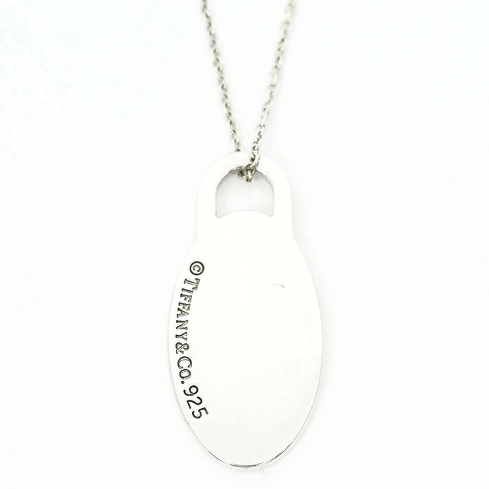 Tiffany Co to Oval Silver Pendant Silver